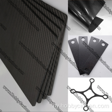 3K Woven Woven Carbon Glass Sheet for Multi-rotor